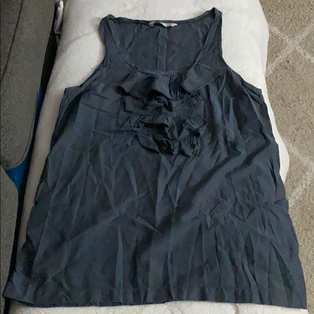 Old Navy Medium tall gray ruffled tank top